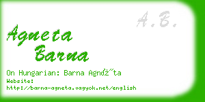 agneta barna business card